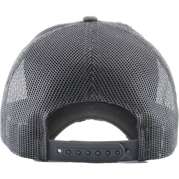 Women\'s Grey Solid Distressed Adjustable Fit Classic Comfortable Baseball Cap